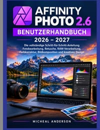 Affinity Photo 2.6 Benutzerhandbuch 2026-2027: Die vollständige Schritt-für-Schritt-Anleitung Fotobearbeitung, Retusche, RAW-Verarbeitung, Farbkorrekt cover