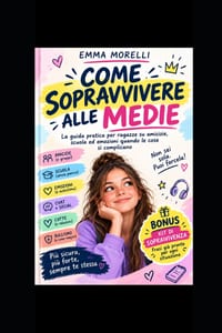 Come sopravvivere alle medie: La guida pratica per ragazze 11-14 anni su amicizie, scuola, autostima, insicurezze, e bullismo, con strategie e frasi p cover