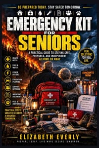 Emergency Kit for Seniors: documents, mobility needs, medications list, comfort items cover