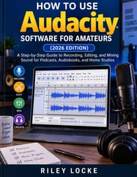How to Use Audacity Software for Amateurs (2026 Edition): A Step-by-Step Guide to Recording, Editing, and Mixing Sound for Podcasts, Audiobooks, and H cover