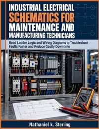 Industrial Electrical Schematics for Maintenance and Manufacturing Technicians: Read Ladder Logic and Wiring Diagrams to Troubleshoot Faults Faster an cover