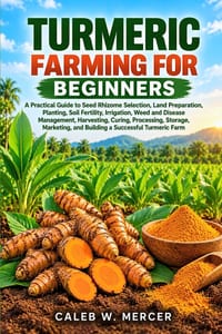 Turmeric Farming for Beginners: A Practical Guide to Seed Rhizome Selection, Land Preparation, Planting, Soil Fertility, Irrigation, Weed and Disease cover