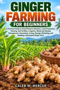 Ginger Farming for Beginners: A Practical Guide to Seed Rhizome Selection, Land Preparation, Planting, Soil Fertility, Irrigation, Weed and Disease Ma cover