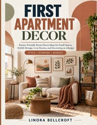 First Apartment Decor: Renter-Friendly Room Decor Ideas for Small Spaces, Stylish Storage, Cozy Rooms, and Decorating on a Budget cover