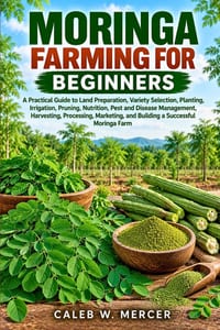 Moringa Farming for Beginners: A Practical Guide to Land Preparation, Variety Selection, Planting, Irrigation, Pruning, Nutrition, Pest and Disease Ma cover