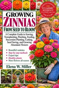 Growing Zinnias from Seed to Bloom: A Complete Guide to Sowing, Transplanting, Pinching, Feeding, Succession Planting, Cutting, Seed Saving, and Growi cover