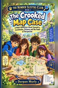 The Crooked Map Case: A Math Adventure About Geometry, Coordinates, Distance and the Power of Perspective cover