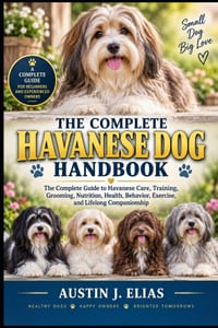 The Complete Havanese Dog Handbook: The Complete Guide to Havanese Care, Training, Grooming, Nutrition, Health, Behavior, Exercise, and Lifelong Compa cover