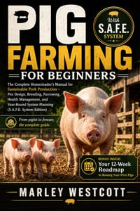 Pig Farming for Beginners: The Complete Homesteader's Manual for Sustainable Pork Production - Pen Design, Breeding, Farrowing, Health Management, and cover