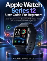 Apple Watch Series 12 User Guide For Beginners: Master Setup, Smart Features, Health & Fitness Tracking, Siri AI, watchOS 27, and Everyday Use cover
