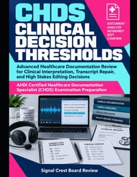 Chds Clinical Decision Thresholds: Advanced Healthcare Documentation Review for Clinical Interpretation, Transcript Repair, and High-Stakes Editing De cover