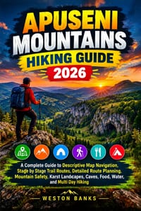 Apuseni Mountains HIKING GUIDE 2026: A Complete Guide to Descriptive Map Navigation, Stage by Stage Trail Routes, Detailed Route Planning, Mountain Sa cover