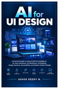 AI for UI Design: A Practical Guide to Using Artificial Intelligence for User Interfaces, UX Workflows, Prototyping, Design Systems, Accessibility, an cover