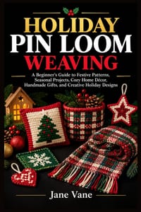 Holiday Pin Loom Weaving: A Beginner's Guide to Festive Patterns, Seasonal Projects, Cozy Home Décor, Handmade Gifts, and Creative Holiday Designs cover