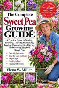 The Complete Sweet Pea Growing Guide: A Practical Guide to Sowing, Pinching, Training, Supporting, Feeding, Harvesting, Seed Saving, and Growing Fragr cover