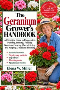 The Geranium Grower's Handbook: A Complete Guide to Propagation, Planting, Pruning, Feeding, Container Growing, Overwintering, and Keeping Geraniums B cover