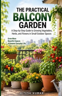 The Practical Balcony Garden: A Step-by-Step Guide to Growing Vegetables, Herbs, and Flowers in Small Outdoor Spaces cover