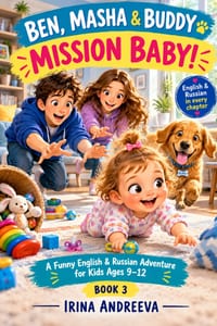 Ben, Masha & Buddy Mission Baby! Book 3: A Funny English & Russian Adventure for Kids Ages 9-12 cover