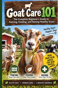 Goat Care 101: The Complete Beginner's Guide to Fencing, Feeding, and Raising Healthy Goats cover