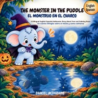 The Monster in the Puddle / El monstruo en el charco: A Bilingual English-Spanish Halloween Story About Fear and Calming Down cover