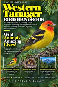 Western Tanager Bird Handbook: A Complete Guide to Feeding, Songs, Migration, Breeding, Nesting, Forest Habitat, Seasonal Plumage, Backyard Sightings, cover