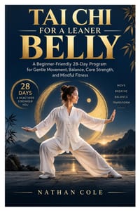 Tai CHI for a Leaner Belly: A Beginner-Friendly 28-Day Program for Gentle Movement, Balance, Core Strength, and Mindful Fitness cover