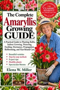 The Complete Amaryllis Growing Guide: A Practical Guide to Planting Bulbs, Indoor Growing, Watering, Feeding, Dormancy, Propagation, Reblooming, and Y cover