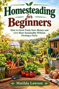 Homesteading for Beginners: How to Grow Food, Save Money, and Live More Sustainably Without Owning a Farm cover