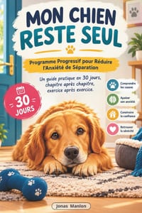Mon Chien Reste Seul: Programme Progressif pour Réduire l'Anxiété de Séparation - Un guide pratique en 30 jours, chapitre après chapitre, exercice apr cover