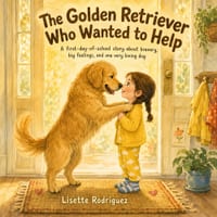 The Golden Retriever Who Wanted to Help: A first day of school story about bravery, big feelings, and one loving dog cover