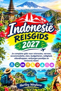 Indonesië Reisgids 2027: Je complete gids voor reisroutes, vervoer, accommodatie, eten, budgetteren, veiligheid, eilandhoppen, verborgen pareltjes en cover