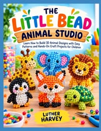 The Little Bead Animal Studio: Learn How to Build 3D Animal Designs with Easy Patterns and Hands-On Craft Projects for Children cover