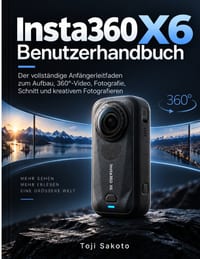 Insta360 X6 Benutzerhandbuch: Der vollständige Anfängerleitfaden zur Einrichtung, 360°-Video, Fotografie, Bearbeitung und kreativen Aufnahmen cover