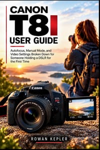 Canon T8i User Guide: Autofocus, Manual Mode, and Video Settings Broken Down for Someone Holding a DSLR for the First Time cover