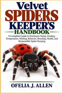 Velvet Spiders Keeper's Handbook: A Complete Guide to Enclosure Setup, Feeding, Temperature, Molting, Behavior, Breeding, Health, and Responsible Spid cover