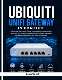 Ubiquiti Unifi Gateway in Practice: Build Secure Home, Homelab, and Business Networks with VLANs, Zone-Based Firewalls, IDS/IPS, Multi-WAN, WireGuard, cover