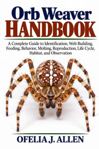 Orb Weaver Handbook: A Complete Guide to Identification, Web Building, Feeding, Behavior, Molting, Reproduction, Life Cycle, Habitat, and Observation cover