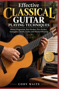 Effective Classical Guitar Playing Techniques: Master Fingerstyle, Rest Strokes, Free Strokes, Arpeggios, Chords, Scales, and Musical Phrasing cover