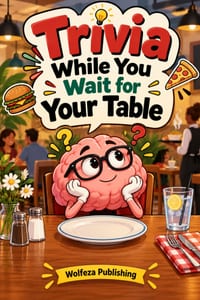 Trivia While You Wait for Your Table: Fun Facts, Brain Teasers, and Bite-Sized Trivia Questions to Make Restaurant Waits, Dinner Dates, and Hungry Mom cover