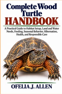 Complete Wood Turtle Handbook: A Practical Guide to Habitat Setup, Land and Water Needs, Feeding, Seasonal Behavior, Hibernation, Health, and Responsi cover