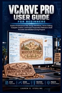 VCARVE PRO USER GUIDE For Beginners: Explore Professional CNC Design Workflows, Vector Editing, Toolpath Creation, and Project Preparation Methods to cover
