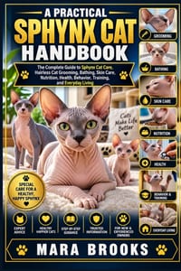 A Practical Sphynx Cat Handbook: The Complete Guide to Sphynx Cat Care, Hairless Cat Grooming, Bathing, Skin Care, Nutrition, Health, Behavior, Traini cover