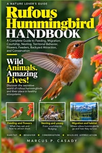 Rufous Hummingbird Handbook: A Complete Guide to Feeding, Migration, Courtship, Nesting, Territorial Behavior, Flowers, Feeders, Backyard Attraction, cover