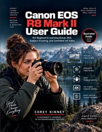 Canon EOS R8 Mark II User Guide: For Beginners Learning Setup, IBIS, Subject Tracking, and Confident 4K Video cover