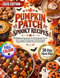 Pumpkin Patch Spooky Recipes: 80 Halloween Recipes for the Whole Spooky Season, from Creepy Party Bites and Cauldron Soups to Haunted Mains, Wicked De cover