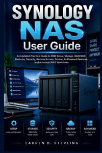 SYNOLOGY NAS User Guide: An Updated Practical Guide to DSM Setup, Storage, RAID/SHR, Backups, Security, Remote Access, Docker, AI-Powered Features, an cover