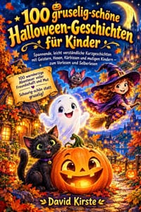 100 gruselig-schöne Halloween-Geschichten für Kinder: Spannende Gute-Nacht-Geschichten zum Vorlesen und Selberlesen cover