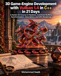 3D Game-Engine Development with Vulkan 1.4 in C++ in 21 Days: A Hands-On Course in Pipelines, Command Buffers, Synchronization, Descriptors, and GPU R cover