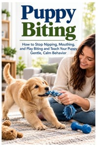 Puppy Biting: How to Stop Nipping, Mouthing, and Play Biting and Teach Your Puppy Gentle, Calm Behavior cover