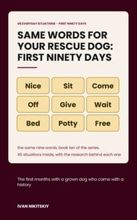Same Words for Your Rescue Dog: First Ninety Days: Reward-Based Training for the Shelter Dog, the Habits He Came With and the Weeks When It Gets Harde cover
